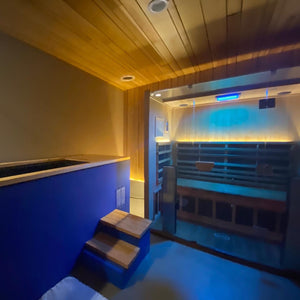 sauna and cold plunging