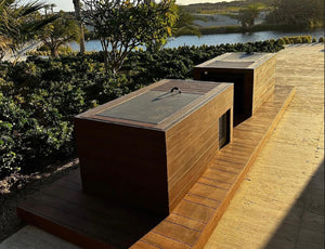 cold plunging in an ice bath