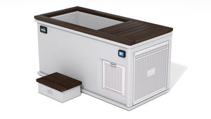 Bianco Romano Granite / Composite Brazilian Walnut