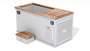 Bianco Romano Granite / California Redwood