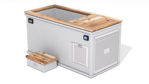 Bianco Romano Granite / Pacific Cedar