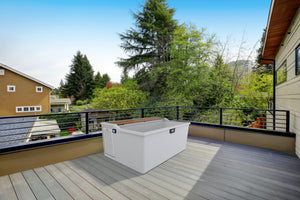 Bianco Romano Granite / Composite Antique Mahogany