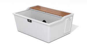 Bianco Romano Granite / Composite Antique Mahogany