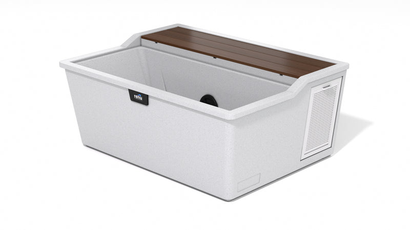 Bianco Romano Granite / Composite Brazilian Walnut