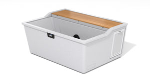 Bianco Romano Granite / Composite Natural Teak