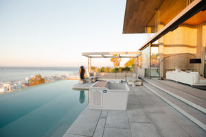 Bianco Romano Granite / Composite Antique Mahogany