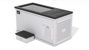 Bianco Romano Granite / Black Plastic