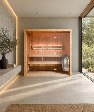 tab = Photos | order = 4 || tab = Design | heading = Made for indoors | body = A clean cabin that fits a home gym, spa, or spare room.