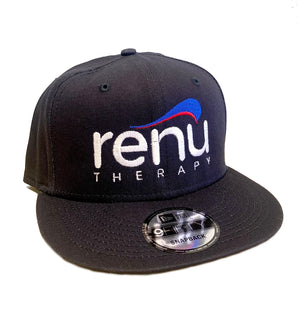 Flat Bill Snapback Cap - Navy